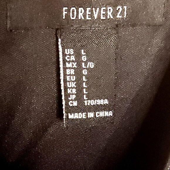 Forever 21 Gold Black Silver Sequin Cropped Short Sleeve Top Large - Picture 6 of 8